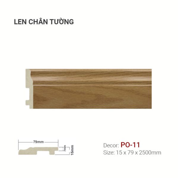 Len Chân Tường Nhựa Cao 79mm PO-11
