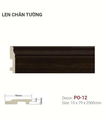 Len Chân Tường Nhựa Cao 79mm PO-12