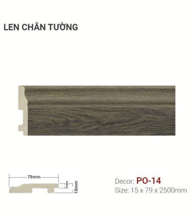 Len Chân Tường Nhựa Cao 79mm PO-14