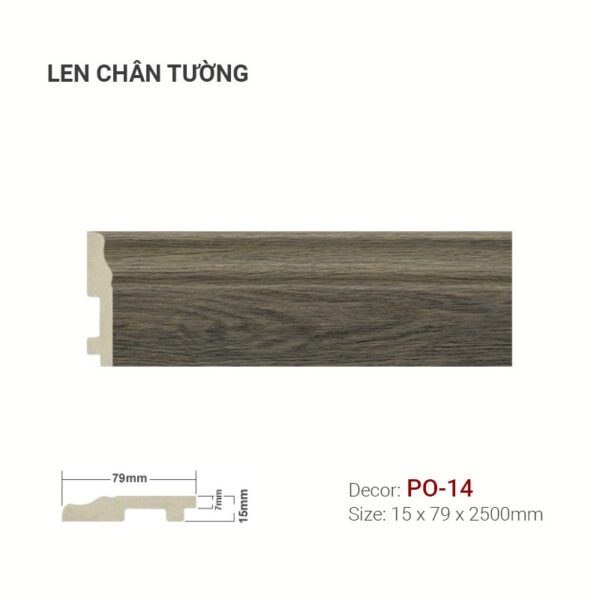 Len Chân Tường Nhựa Cao 79mm PO-14