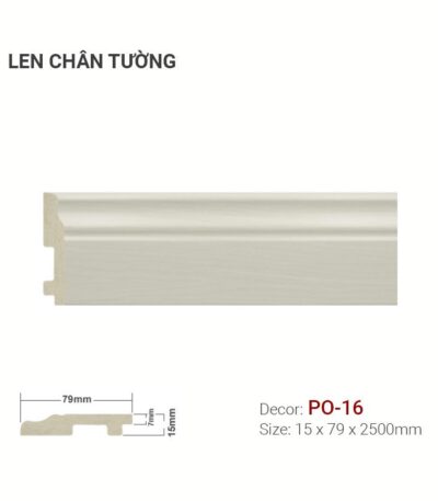 Len Chân Tường Nhựa Cao 79mm PO-16