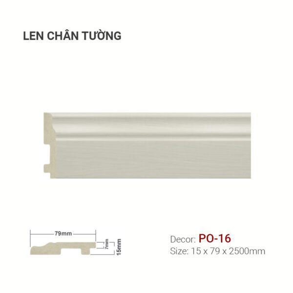 Len Chân Tường Nhựa Cao 79mm PO-16