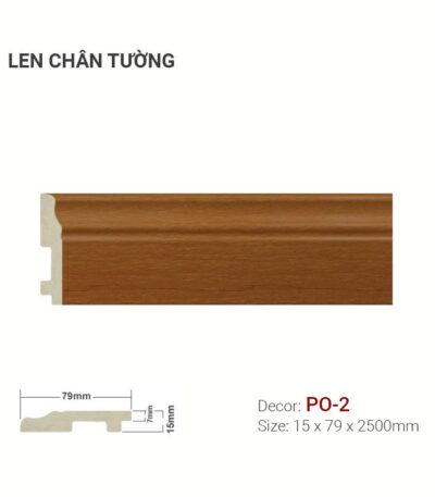 Len Chân Tường Nhựa Cao 79mm PO-2
