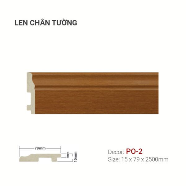 Len Chân Tường Nhựa Cao 79mm PO-2