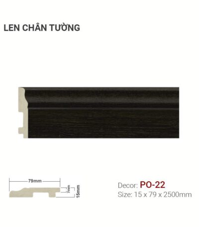 Len Chân Tường Nhựa Cao 79mm PO-22