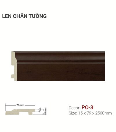 Len Chân Tường Nhựa Cao 79mm PO-3