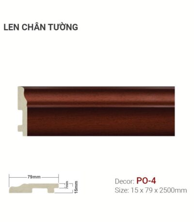 Len Chân Tường Nhựa Cao 79mm PO-4