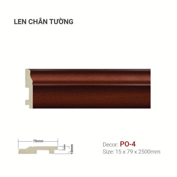 Len Chân Tường Nhựa Cao 79mm PO-4