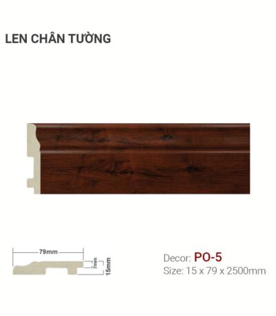 Len Chân Tường Nhựa Cao 79mm PO-5