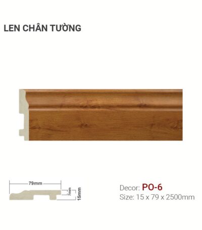 Len Chân Tường Nhựa Cao 79mm PO-6