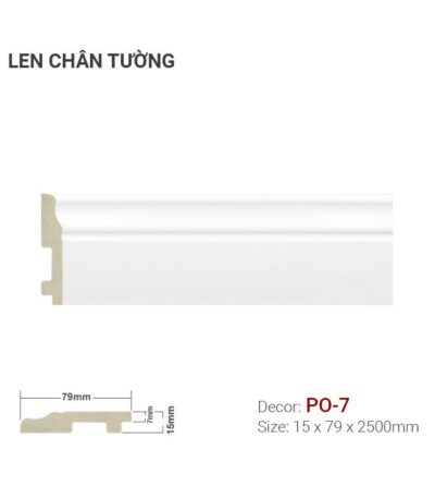 Len Chân Tường Nhựa Cao 79mm PO-7