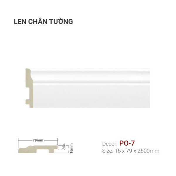 Len Chân Tường Nhựa Cao 79mm PO-7