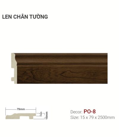 Len Chân Tường Nhựa Cao 79mm PO-8