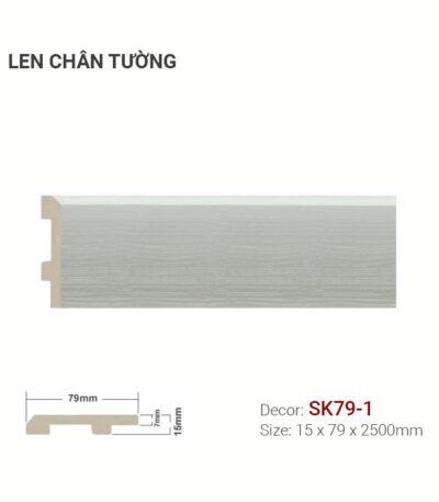 Len Chân Tường Nhựa Cao 79mm SK79-1