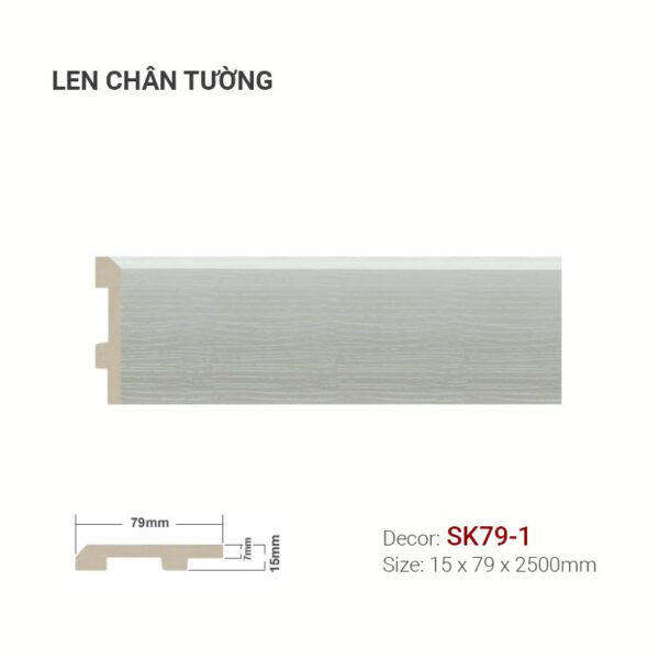 Len Chân Tường Nhựa Cao 79mm SK79-1