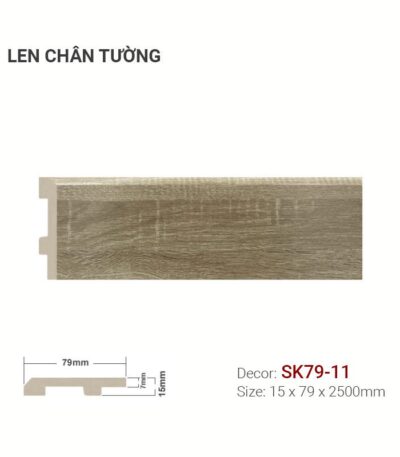 Len Chân Tường Nhựa Cao 79mm SK79-11