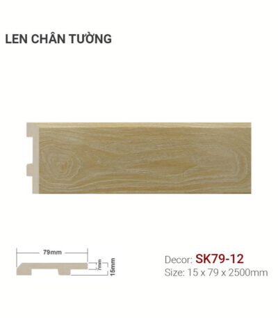 Len Chân Tường Nhựa Cao 79mm SK79-12