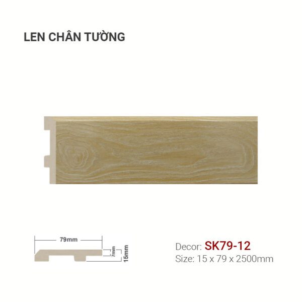 Len Chân Tường Nhựa Cao 79mm SK79-12