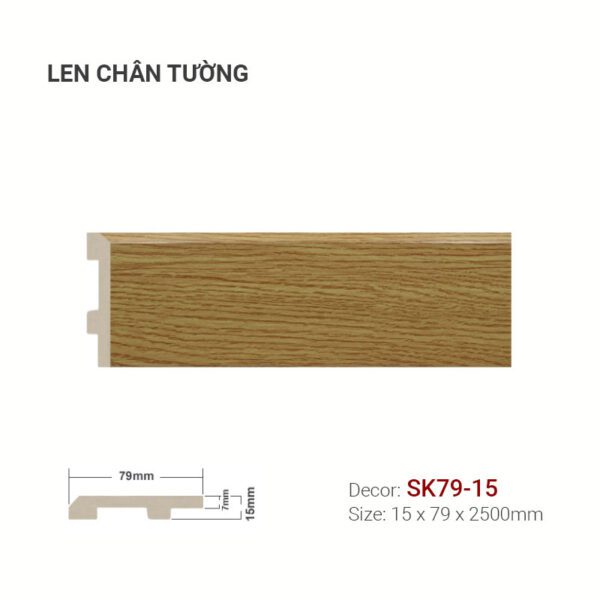 Len Chân Tường Nhựa Cao 79mm SK79-15
