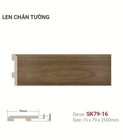 Len Chân Tường Nhựa Cao 79mm SK79-16