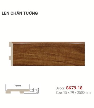 Len Chân Tường Nhựa Cao 79mm SK79-18