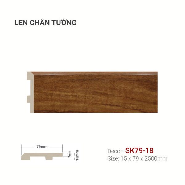 Len Chân Tường Nhựa Cao 79mm SK79-18