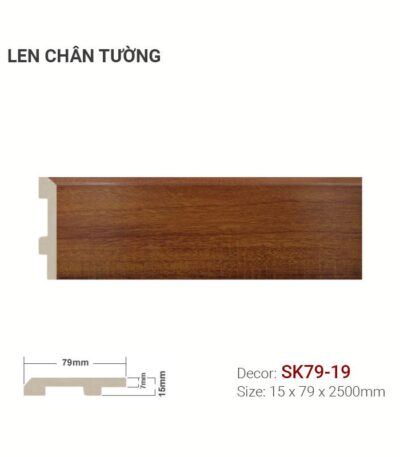 Len Chân Tường Nhựa Cao 79mm SK79-19