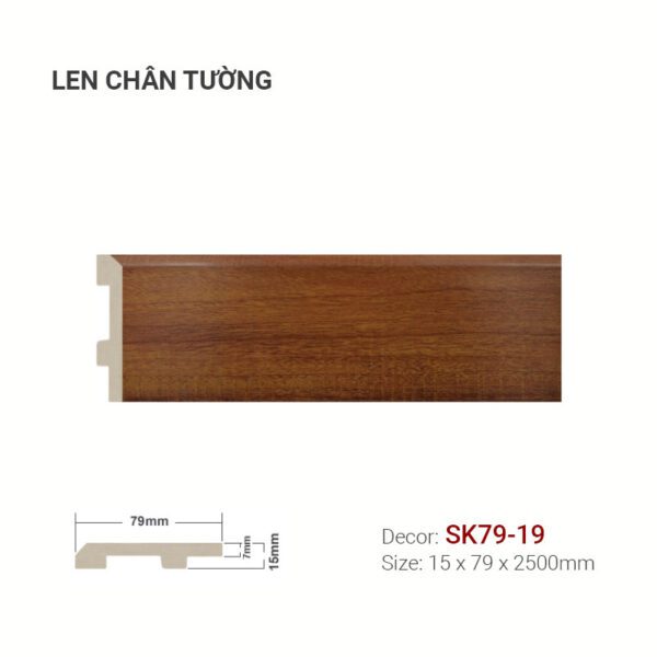 Len Chân Tường Nhựa Cao 79mm SK79-19