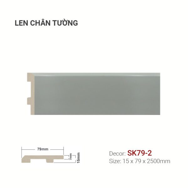 Len Chân Tường Nhựa Cao 79mm SK79-2