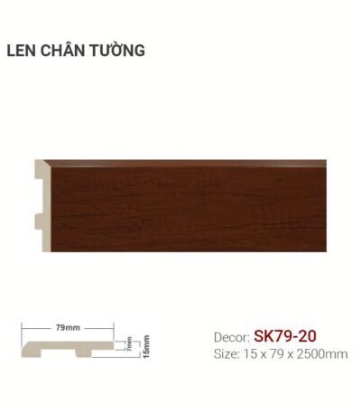 Len Chân Tường Nhựa Cao 79mm SK79-20