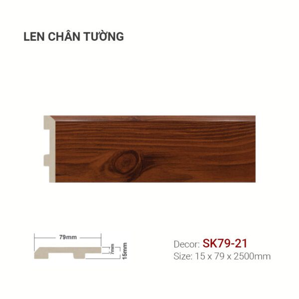 Len Chân Tường Nhựa Cao 79mm SK79-21