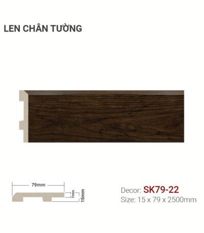 Len Chân Tường Nhựa Cao 79mm SK79-22