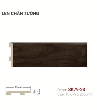 Len Chân Tường Nhựa Cao 79mm SK79-23