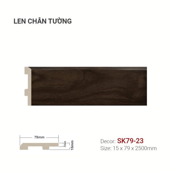 Len Chân Tường Nhựa Cao 79mm SK79-23