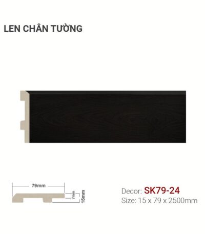 Len Chân Tường Nhựa Cao 79mm SK79-24