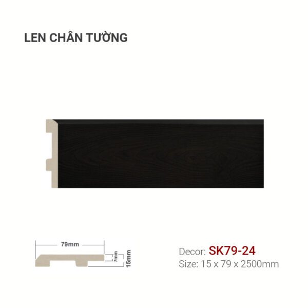 Len Chân Tường Nhựa Cao 79mm SK79-24