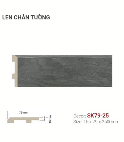 Len Chân Tường Nhựa Cao 79mm SK79-25