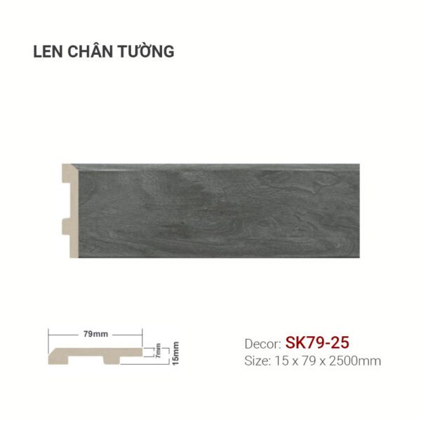 Len Chân Tường Nhựa Cao 79mm SK79-25
