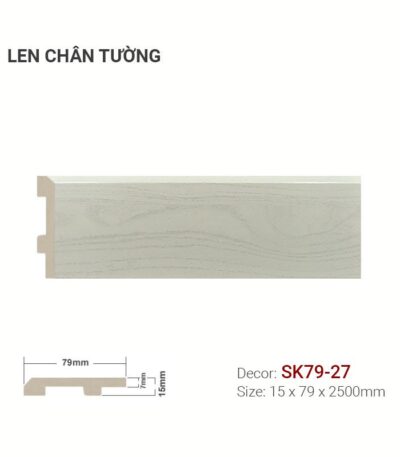Len Chân Tường Nhựa Cao 79mm SK79-27