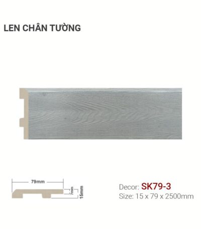 Len Chân Tường Nhựa Cao 79mm SK79-3