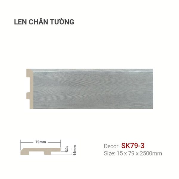Len Chân Tường Nhựa Cao 79mm SK79-3