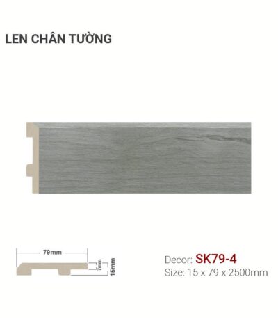 Len Chân Tường Nhựa Cao 79mm SK79-4