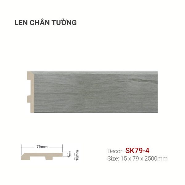 Len Chân Tường Nhựa Cao 79mm SK79-4