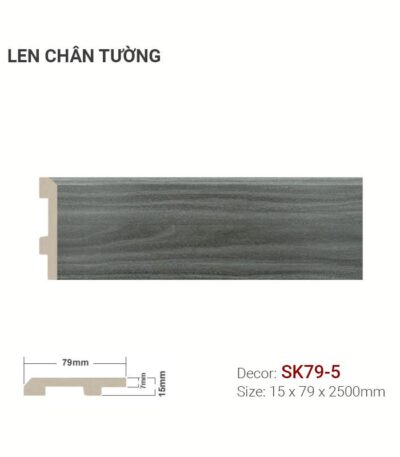 Len Chân Tường Nhựa Cao 79mm SK79-5