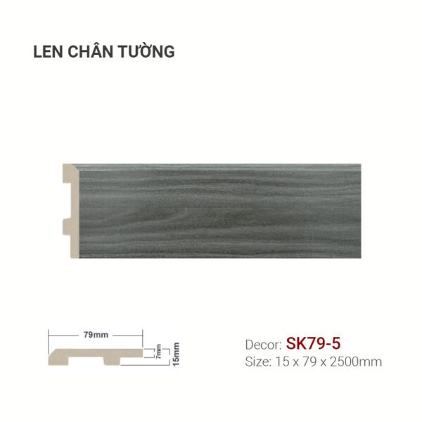 Len Chân Tường Nhựa Cao 79mm SK79-5