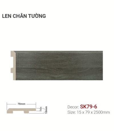 Len Chân Tường Nhựa Cao 79mm SK79-6