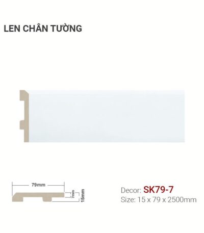 Len Chân Tường Nhựa Cao 79mm SK79-7