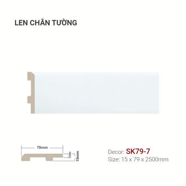 Len Chân Tường Nhựa Cao 79mm SK79-7
