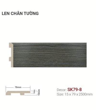 Len Chân Tường Nhựa Cao 79mm SK79-8