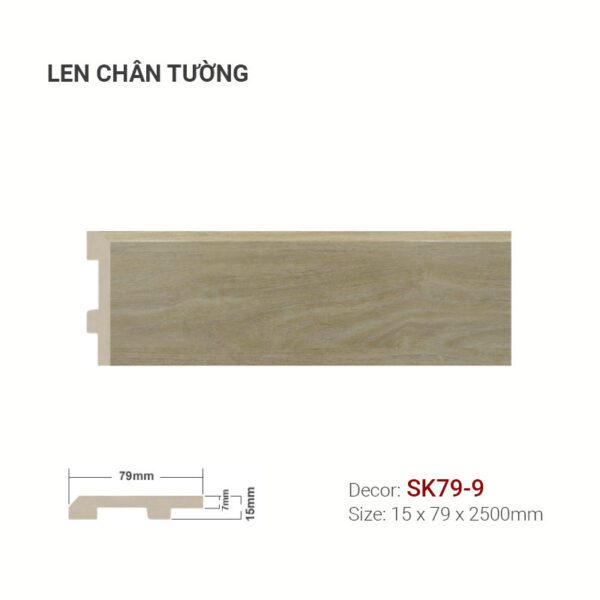 Len Chân Tường Nhựa Cao 79mm SK79-9